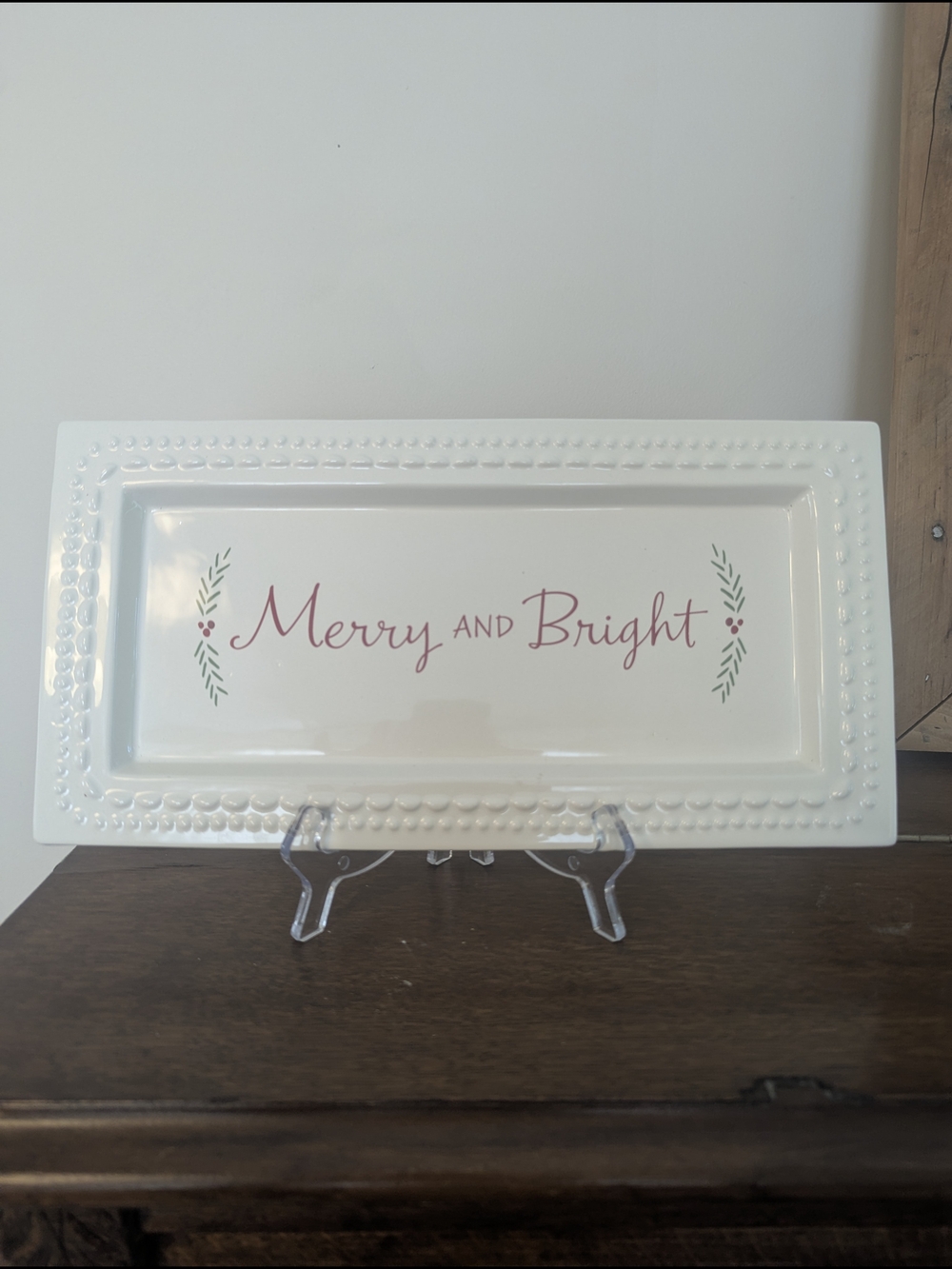 Merry & Bright Christmas Serving Platter By Hallmark